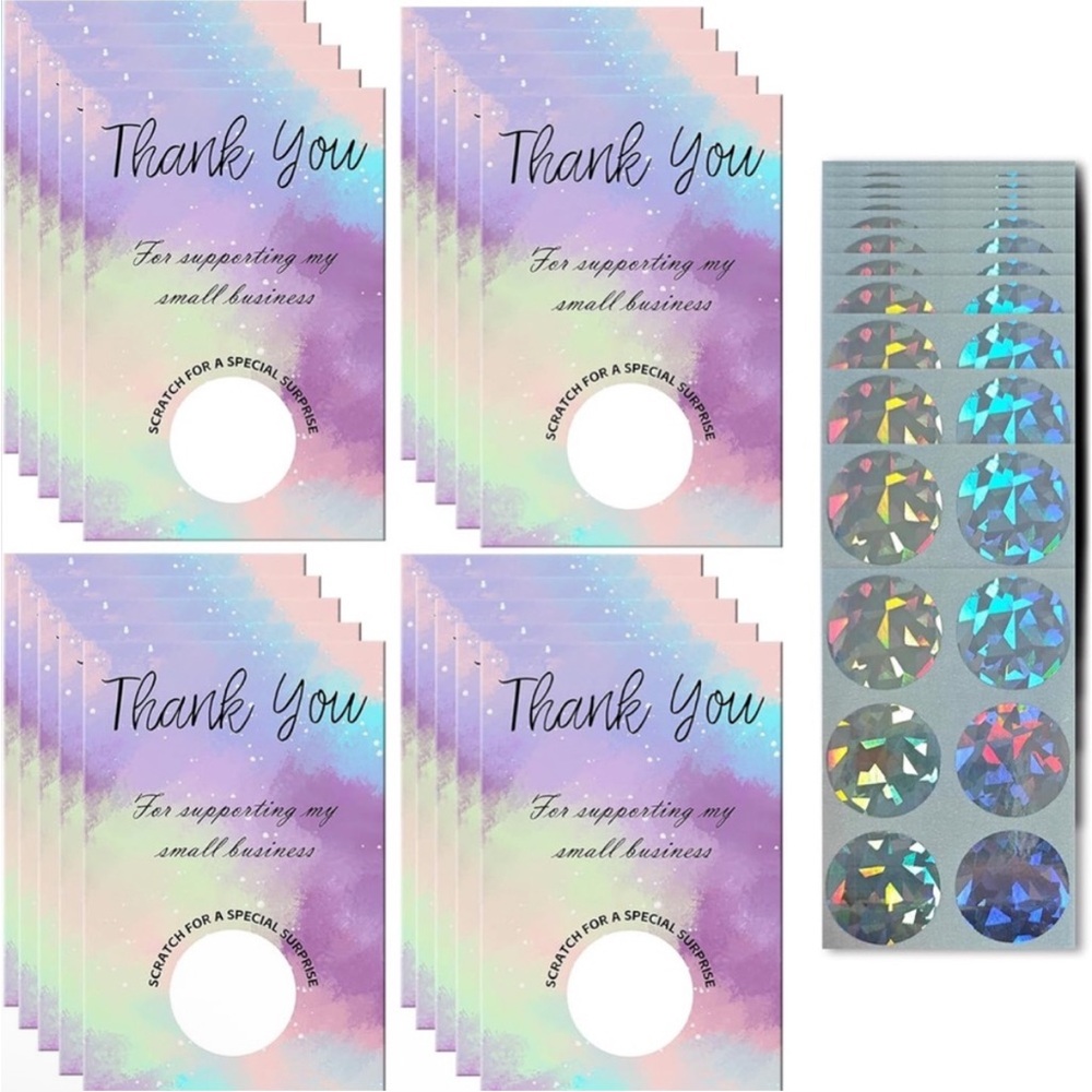 Scratch Off Thank You Cards Set of 30